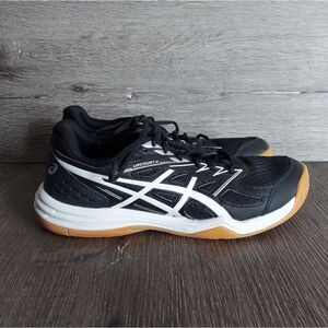 Asics Women's Black White Volleyball Upcourt 4 Shoes Sneakers Size 9 1072A055